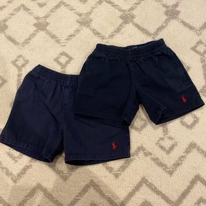 Lot of 2 Size 3T Ralph Lauren Navy Shorts!